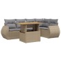 Juego de sofás jardín con cojines 6 pzas ratán sintético beige de , Conjuntos de jardín - Ref: Foro24-3272186, Precio: 437,28...