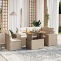 Juego de sofás jardín con cojines 6 pzas ratán sintético beige de , Conjuntos de jardín - Ref: Foro24-3272640, Precio: 461,31...
