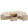 Set sofás de jardín 7 piezas y cojines ratán sintético beige de , Conjuntos de jardín - Ref: Foro24-3272654, Precio: 509,57 €...