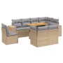 Set de sofás de jardín 9 pzas con cojines ratán sintético beige de , Conjuntos de jardín - Ref: Foro24-3272732, Precio: 649,6...