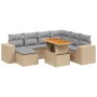 Juego de sofás de jardín con cojines beige 8 pzas ratán PE de , Conjuntos de jardín - Ref: Foro24-3272753, Precio: 534,44 €, ...