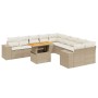 Set de sofás de jardín 11pzas con cojines ratán sintético beige de , Conjuntos de jardín - Ref: Foro24-3272829, Precio: 754,6...