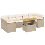 Juego de sofás de jardín con cojines beige 8 pzas ratán PE de , Conjuntos de jardín - Ref: Foro24-3272990, Precio: 553,99 €, ...