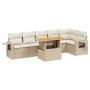 Set sofás de jardín 7 piezas y cojines ratán sintético beige de , Conjuntos de jardín - Ref: Foro24-3271765, Precio: 491,01 €...