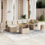 Juego de sofás de jardín con cojines beige 8 pzas ratán PE de , Conjuntos de jardín - Ref: Foro24-3271863, Precio: 537,00 €, ...