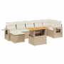 Juego de sofás de jardín con cojines beige 8 pzas ratán PE de , Conjuntos de jardín - Ref: Foro24-3271863, Precio: 537,00 €, ...