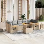 Juego de sofás de jardín con cojines beige 8 pzas ratán PE de , Conjuntos de jardín - Ref: Foro24-3273432, Precio: 569,28 €, ...