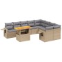 Juego de sofás jardín con cojines beige 10 pzas ratán sintético de , Conjuntos de jardín - Ref: Foro24-3271913, Precio: 636,2...
