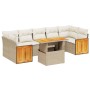 Juego de sofás de jardín con cojines beige 8 pzas ratán PE de , Conjuntos de jardín - Ref: Foro24-3273872, Precio: 556,00 €, ...