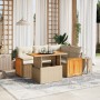 Juego de sofás jardín con cojines 5 pzas ratán sintético beige de , Conjuntos de jardín - Ref: Foro24-3273942, Precio: 369,16...