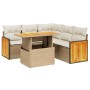 Juego de sofás jardín con cojines 6 pzas ratán sintético beige de , Conjuntos de jardín - Ref: Foro24-3273956, Precio: 424,92...