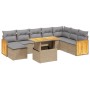 Set de sofás de jardín 9 pzas con cojines ratán sintético beige de , Conjuntos de jardín - Ref: Foro24-3274097, Precio: 551,2...
