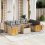 Juego de sofás jardín con cojines beige 10 pzas ratán sintético de , Conjuntos de jardín - Ref: Foro24-3274104, Precio: 623,2...