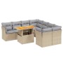 Set de sofás de jardín 9 pzas con cojines ratán sintético beige de , Conjuntos de jardín - Ref: Foro24-3270723, Precio: 564,4...