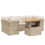 Set sofás de jardín 7 piezas y cojines ratán sintético beige de , Conjuntos de jardín - Ref: Foro24-3270687, Precio: 510,80 €...