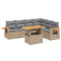 Set sofás de jardín 7 piezas y cojines ratán sintético beige de , Conjuntos de jardín - Ref: Foro24-3273537, Precio: 484,06 €...
