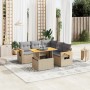 Juego de sofás jardín con cojines 6 pzas ratán sintético beige de , Conjuntos de jardín - Ref: Foro24-3273516, Precio: 427,01...