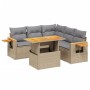 Juego de sofás jardín con cojines 6 pzas ratán sintético beige de , Conjuntos de jardín - Ref: Foro24-3273516, Precio: 427,01...