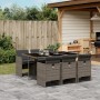 Set comedor jardín 7 pzas y cojines ratán sintético gris de , Conjuntos de jardín - Ref: Foro24-3210548, Precio: 544,74 €, De...