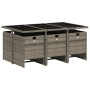 Set comedor jardín 7 pzas y cojines ratán sintético gris de , Conjuntos de jardín - Ref: Foro24-3210548, Precio: 544,74 €, De...