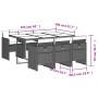 Set comedor jardín 7 pzas y cojines ratán sintético gris de , Conjuntos de jardín - Ref: Foro24-3210548, Precio: 544,74 €, De...
