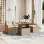 Juego de sofás jardín con cojines 6 pzas ratán sintético beige de , Conjuntos de jardín - Ref: Foro24-3273935, Precio: 384,39...