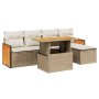 Juego de sofás jardín con cojines 6 pzas ratán sintético beige de , Conjuntos de jardín - Ref: Foro24-3273935, Precio: 384,39...