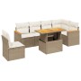 Set sofás de jardín 7 piezas y cojines ratán sintético beige de , Conjuntos de jardín - Ref: Foro24-3273102, Precio: 473,39 €...