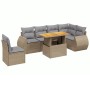 Set sofás de jardín 7 piezas y cojines ratán sintético beige de , Conjuntos de jardín - Ref: Foro24-3272221, Precio: 494,12 €...