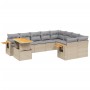 Juego de sofás jardín con cojines beige 10 pzas ratán sintético de , Conjuntos de jardín - Ref: Foro24-3273684, Precio: 631,7...