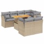 Juego de sofás de jardín con cojines beige 8 pzas ratán PE de , Conjuntos de jardín - Ref: Foro24-3270709, Precio: 546,96 €, ...
