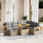 Juego de sofás de jardín con cojines beige 8 pzas ratán PE de , Conjuntos de jardín - Ref: Foro24-3276160, Precio: 540,51 €, ...