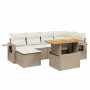 Set sofás de jardín 7 piezas y cojines ratán sintético beige de , Conjuntos de jardín - Ref: Foro24-3271856, Precio: 488,22 €...