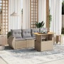 Juego de sofás jardín con cojines 5 pzas ratán sintético beige de , Conjuntos de jardín - Ref: Foro24-3272074, Precio: 357,89...