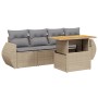 Juego de sofás jardín con cojines 5 pzas ratán sintético beige de , Conjuntos de jardín - Ref: Foro24-3272074, Precio: 357,89...