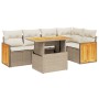 Juego de sofás jardín con cojines 6 pzas ratán sintético beige de , Conjuntos de jardín - Ref: Foro24-3273949, Precio: 424,92...