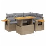 Juego de sofás jardín con cojines 5 pzas ratán sintético beige de , Conjuntos de jardín - Ref: Foro24-3273502, Precio: 376,15...