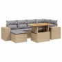 Set sofás de jardín 7 piezas y cojines ratán sintético beige de , Conjuntos de jardín - Ref: Foro24-3272739, Precio: 475,72 €...