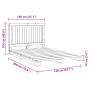 Estructura de cama con cabecero madera maciza pino 140x200 cm de , Camas y somieres - Ref: Foro24-3281534, Precio: 197,52 €, ...