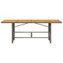 Mesa de jardín superficie madera acacia ratán gris 190x80x75cm de , Mesas de jardín - Ref: Foro24-365601, Precio: 190,59 €, D...