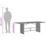 Mesa de jardín superficie madera acacia ratán gris 190x80x75cm de , Mesas de jardín - Ref: Foro24-365601, Precio: 190,59 €, D...
