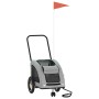 Remolque de bicicleta mascotas hierro tela Oxford gris de , Cochecitos para mascotas - Ref: Foro24-93972, Precio: 99,74 €, De...