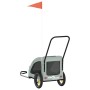 Remolque de bicicleta mascotas hierro tela Oxford gris de , Cochecitos para mascotas - Ref: Foro24-93972, Precio: 99,74 €, De...