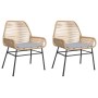 Sillones de jardín con cojines 2 uds ratán sintético marrón de , Sillas de jardín - Ref: Foro24-369096, Precio: 129,52 €, Des...