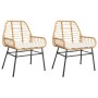 Sillones de jardín con cojines 2 uds ratán sintético marrón de , Sillas de jardín - Ref: Foro24-369094, Precio: 116,92 €, Des...
