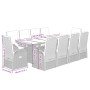Set de comedor de jardín 11 pzas y cojines ratán sintético gris de , Conjuntos de jardín - Ref: Foro24-3277598, Precio: 2,00 ...