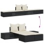 Tumbona doble con cojines ratán sintético negro de , Tumbonas - Ref: Foro24-368389, Precio: 267,68 €, Descuento: %