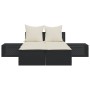 Tumbona doble con cojines ratán sintético negro de , Tumbonas - Ref: Foro24-368389, Precio: 267,68 €, Descuento: %