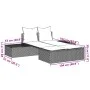 Double sun lounger with black synthetic rattan cushions by , Loungers - Ref: Foro24-368389, Price: 300,95 €, Discount: %
