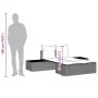 Double sun lounger with black synthetic rattan cushions by , Loungers - Ref: Foro24-368389, Price: 300,95 €, Discount: %